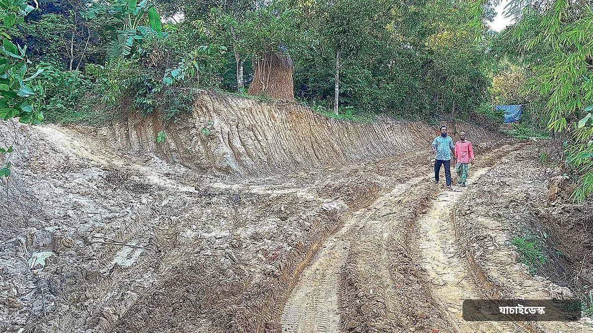 চকরিয়ায় পাহাড় কেটে সড়ক