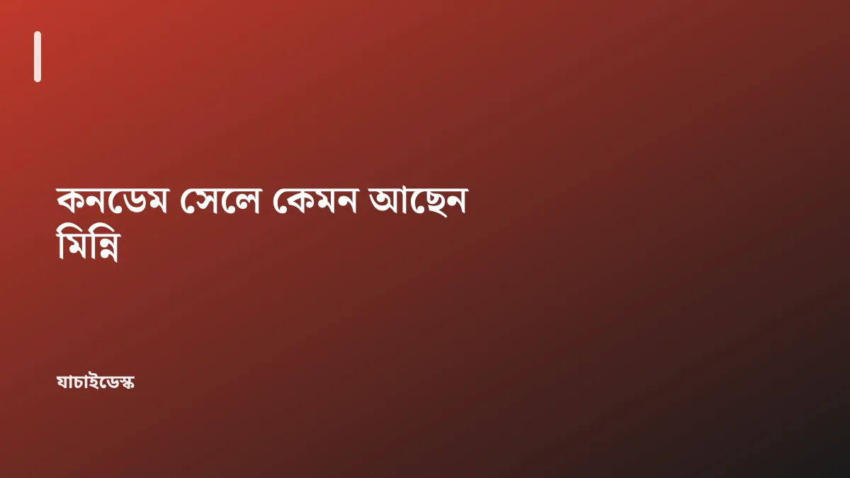 কনডেম সেলে কেমন আছেন মিন্নি — যাচাইডেস্ক